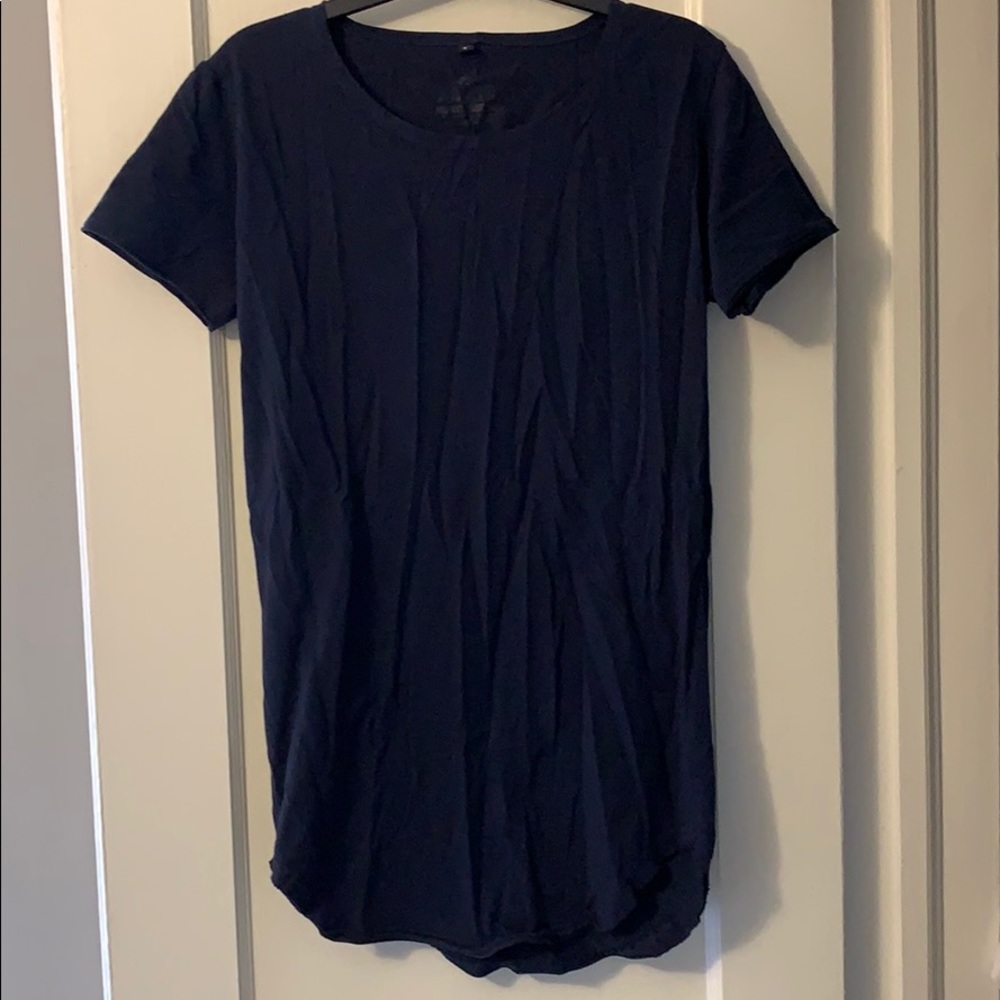 Navy scoop neck tee